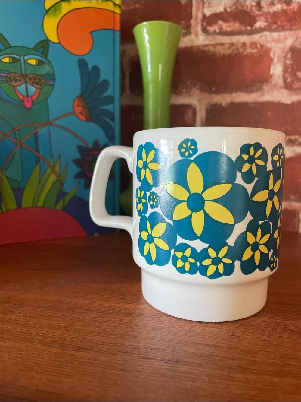 Vintage Royal Alma Staffordshire Flower Power Stackable Mug - Picture 2 of 4